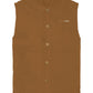 Blanc Page insulated canvas workwear vest with heavyweight durable fabric and multiple utility pockets designed for warmth and movement
