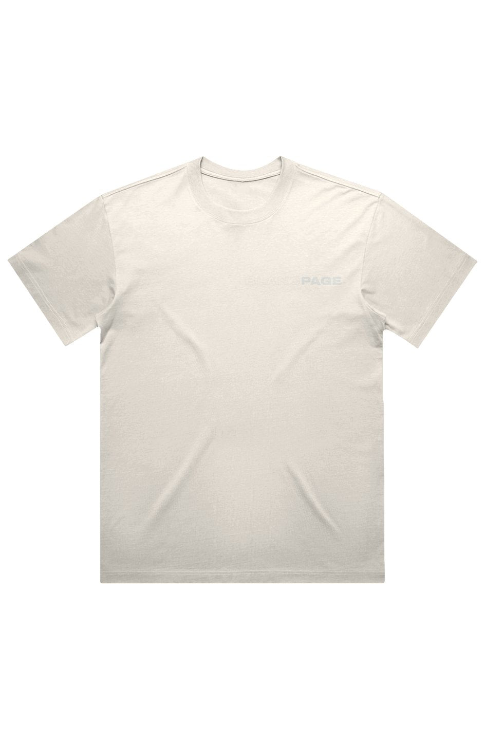 Blanc Page Box Tee heavyweight combed cotton relaxed box fit with dropped shoulders